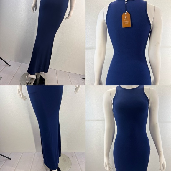 Women's Basic Summer Sexy Lounge Tank Long Dress Elegant Sleeveless Halter Neck - Picture 17 of 17